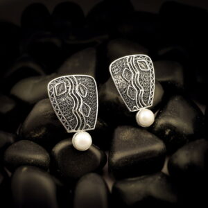 Zeina Filigree Work Silver Earrings