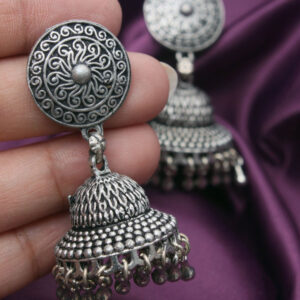 Iraa oxidised jhumka